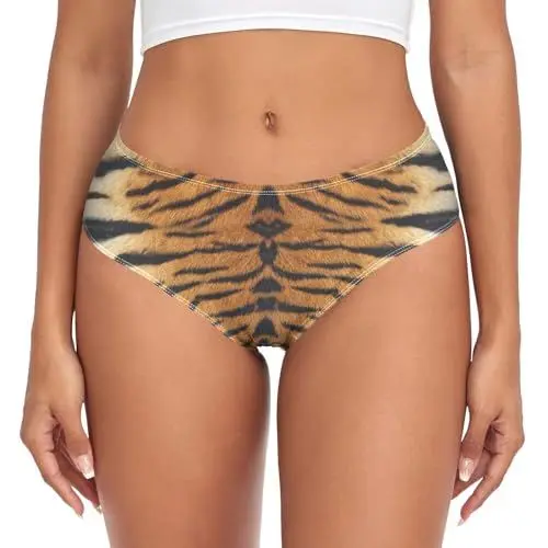 Produktbild: YOUJUNER Damen-Unterwäsche, Tiger-Druck, bequem, Basic-Slip, Hipster-Hose für Mädchen, mehrfarbig, 42