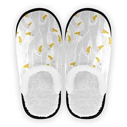 Produktbild: YOUJUNER Damen Hausschuhe Niedliche Enten Gans Fuzzy gemütliche Hausschuhe für Damen Herren Kinder Warme Hausschuhe Bequeme Indoor Schlafzimmer Schuhe, mehrfarbig, 41/44 EU