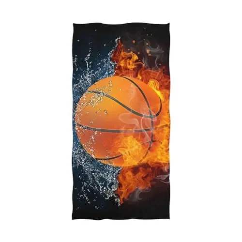 Produktbild: YOUJUNER Strandtuch Basketball-Ball-Design Groß Badetuch Badetücher Handtücher Reisehandtuch Strandtücher Saunatücher Towel