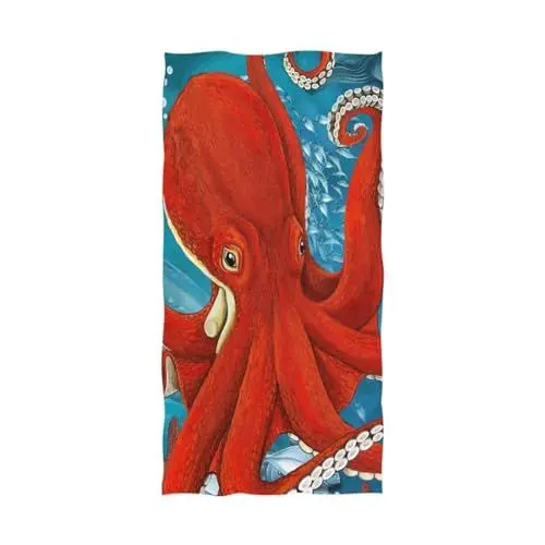 Produktbild: YOUJUNER Strandtuch Meerestier-Monster-Dekor Groß Badetuch Badetücher Handtücher Reisehandtuch Strandtücher Saunatücher Towel