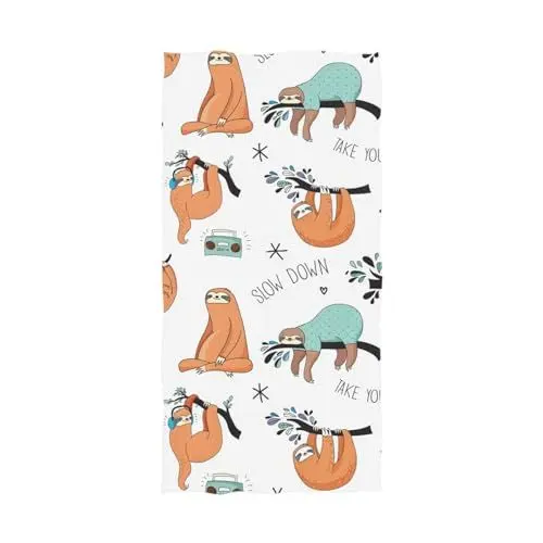 Produktbild: YOUJUNER Strandtuch Tier-Faultier-Muster Groß Badetuch Badetücher Handtücher Reisehandtuch Strandtücher Saunatücher Towel