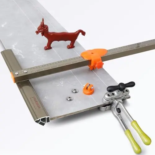 Produktbild: youkzuan Professioneller manueller Fliesenschneider für Porzellan, Glasschneider-Werkzeugsatz mit großem Fliesenschneider, Glaszange, Glasschneider, 8 Schneidklingen und 2 Schneidrädern