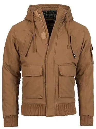 Produktbild: Young & Rich warme gefütterte Herren Winter Jacke Parka Mantel Winterjacke 4003, Grösse:S, Farbe:Braun