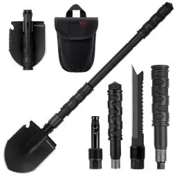 Produktbild: YOUNGDO Klappspaten 14 Funktionen, Multifunktional- KlappSchaufel von 3 Längen-Kombinationen, rostfrei Spaten aus Premiumer legierter Stahl, Abnehmbar Schneeschaufeln für Überleben/Garten/Camping