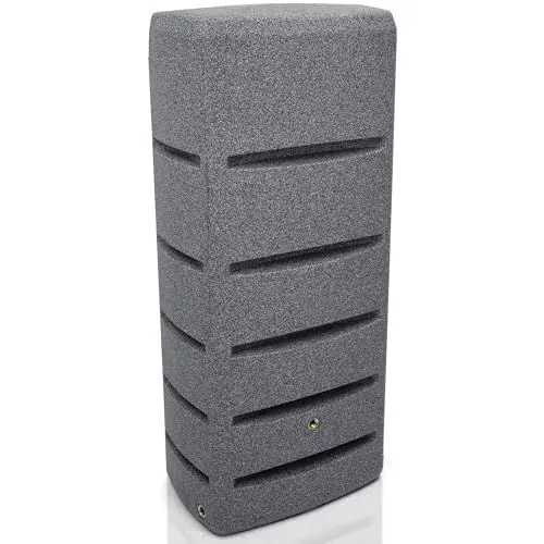 Produktbild: YourCasa Regentonne 260 Liter (EcoTower) Eckig und Schmal mit Metallgewinde - Regenfass Frostsicher aus Kunststoff - Regenwassertonne - Regenwassertank Garten Wassertank Regensammler Wassertonne