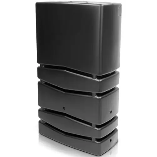 Produktbild: YourCasa Regentonne Eckig 350 Liter (Aqua Silo) XXL Regenfass mit Öffnung und Deckel - platzsparende Form - Frostsicher aus Kunststoff - Regenwassertonne - Regenwassertank Garten Schmal (Anthrazit)