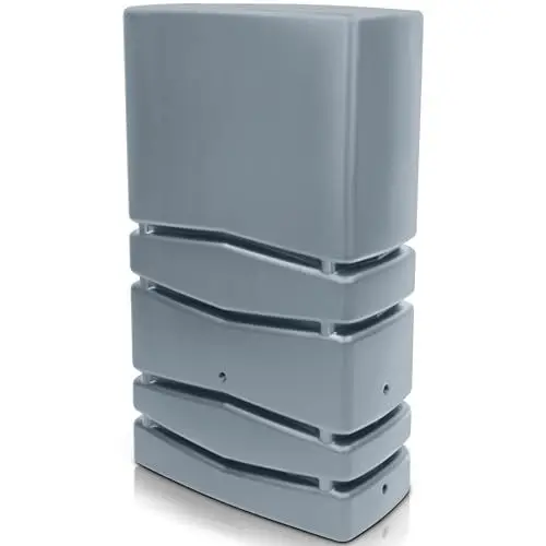 Produktbild: YourCasa Regentonne Eckig 350 Liter (Aqua Silo) XXL Regenfass mit Öffnung und Deckel - platzsparende moderne Form - Frostsicher aus Kunststoff - Regenwassertonne - Regenwassertank Garten Schmal (Grau)
