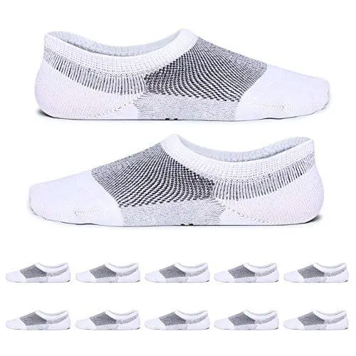 Produktbild: YouShow 10 Paar Sneaker Socken Herren Unsichtbare Dünne Socken Weiß 43-46 Sportsocken für Damen