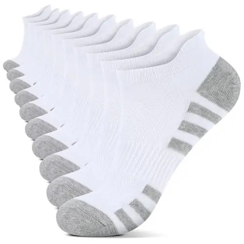 Produktbild: YouShow Sneaker Socken 39-42 Herren Gepolstert Atmungsaktive Weiß 10 Paar