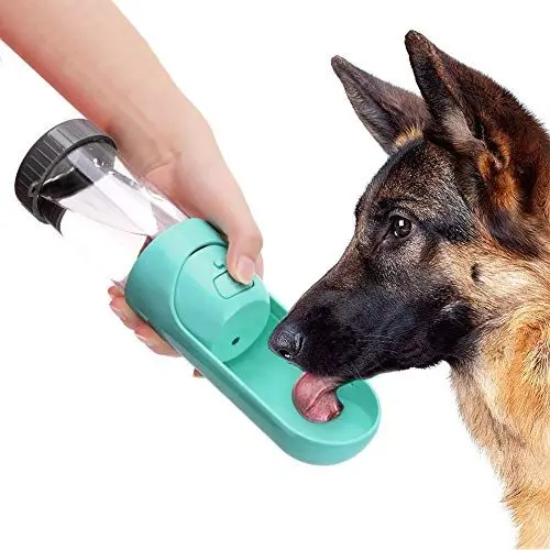 Produktbild: YOUTHINK Hundetrinkflasche für Unterwegs Haustier Wasserflasche 300ml Tragbare Leckdichte Reise Trinkflasche Wasserspender Pet Travel Water Drink Flasche für Hunde und Katzen, Reise und Wandern