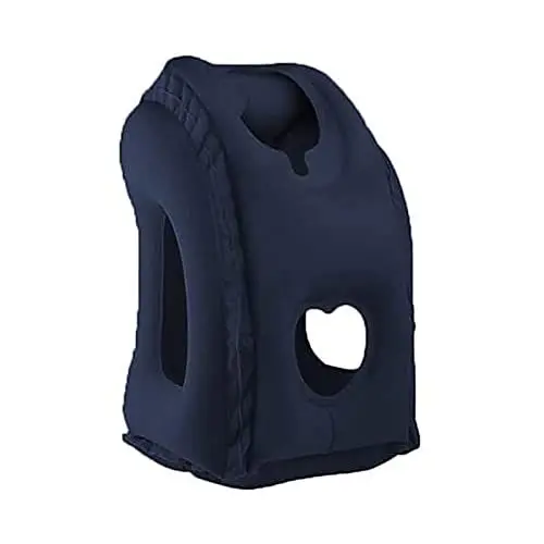 Produktbild: YOUXIU Aufblasbare Nackenkissen Flugzeug Reise, Inflatable Travel Pillow, Tragbare Reisekissen, Nackenstützkissen Bequem Unterstützt Kopf und Kinn, Kissen für Züge, Autos, Büro, Haus, Camping