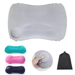 Produktbild: YOUXIU Aufblasbares Kissen, Camping Kissen, Reisekissen Handpresse Aufblasbar – Praktisches Kopfkissen zum Camping, Outdoor, Backpacking, für Auto, Flugzeug, Strand – Ideal Für Urlaub, Reise