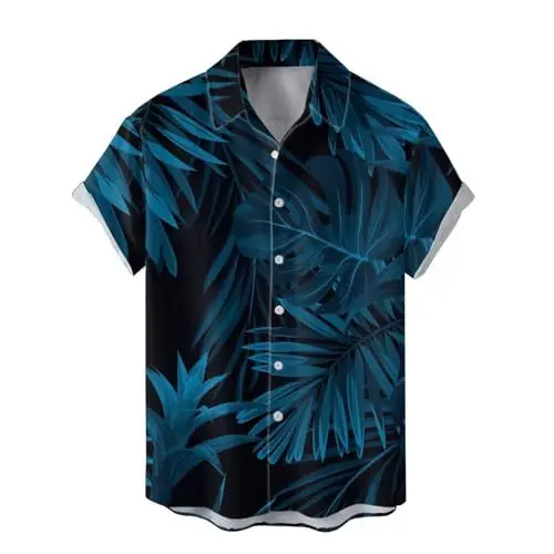 Produktbild: Yowablo sommerhemd Herren Kurzarm hawaiihemd Herren-Sommer-Strand-Freizeithemd Hemd Herren (3-S, XL)