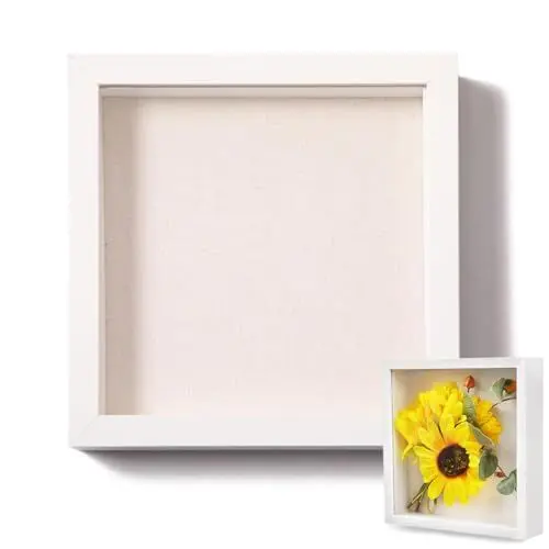Produktbild: YOYEAH 3D Bilderrahmen zum Befüllen 20x20cm, Befüllbarer Bilderrahmen tief, Objektrahmen quadratisch, 3D Rahmen befüllbar, Shadow Box Fotorahmen