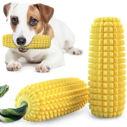 Produktbild: YOYEAH Hundespielzeug unzerstörbar, kauspielzeug Hund mit Maisstäbchen, langlebiges und quietschendes interaktives Spielzeug für Hunde Aller Rassen - das Beste unzerstörbare Hundespielzeug!