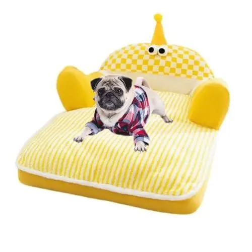 Produktbild: YPDOPORA Hundebett, Hundeschlafsofa, Große Hundehütte, Tiefschlaf-Katzenbett, Kleines Und Mittelgroßes Hundehaustierbett,Gelb,XL