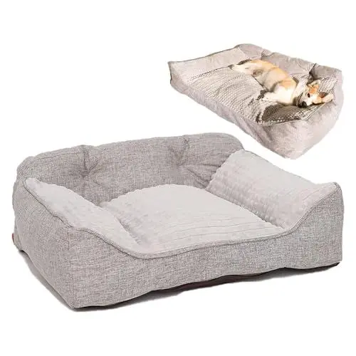 Produktbild: YPDOPORA Wendbare Hundebettmatte, Orthopädisches Beruhigendes Hundebett, Hundebett-Kistenunterlage, Waschbares Hundebett, Sofa, Haustierbett Für Kleine, Mittelgroße Und Große Hunde,M