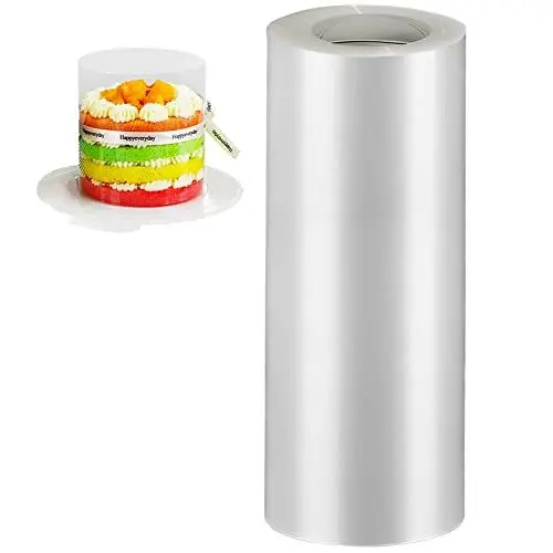 Produktbild: YQL Verdickter Tortenrandfolie 20 cm Hoch, Acetat Folie Transparente Acetat Rolle für Backen Schokoladenmousse Kuchen Crafting