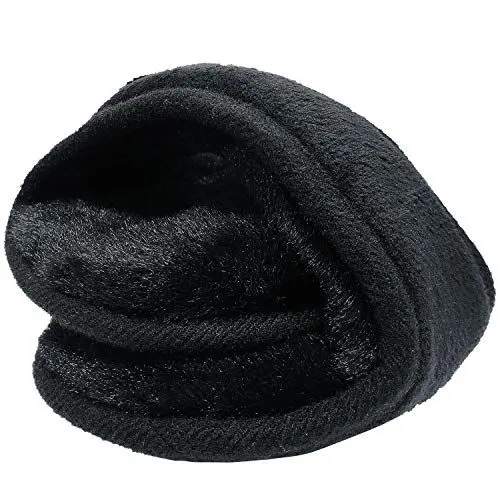 Produktbild: YQXCC Ohrwärmer für Männer & Frauen Klassische Fleece Unisex Winter warme Ohrenschützer (Faltbar Schwarz)