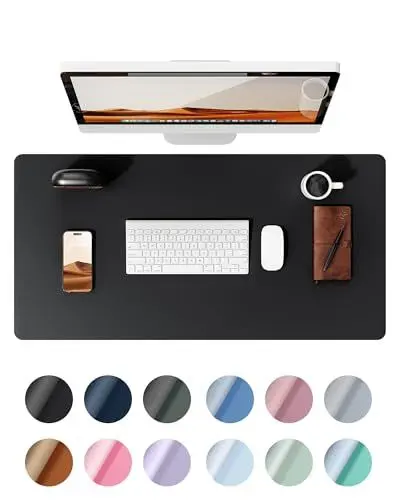 Produktbild: YSAGi Schreibtischunterlage 80x40cm, Premium Leder Mauspad XXL, Rutschfeste Tischunterlage Schreibunterlage, Multifunktionales Office Mousepad Schreibtisch Zubehör für Büro & Homeoffice (Schwarz)