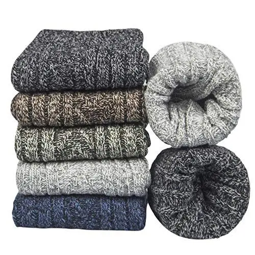 Produktbild: YSense Beau Dicke Damen Socken 5 Paar Merino Wollsocken Warme Stricksocken Damensocken Thermosocken für Damen Winter