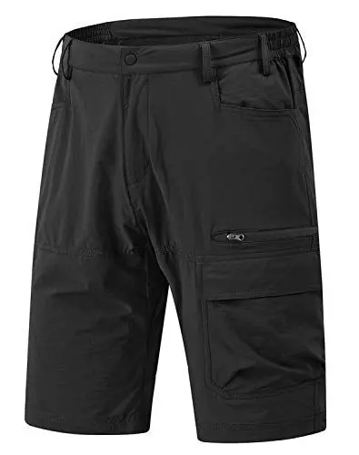 Produktbild: YSENTO Herren Cargo Shorts Outdoor Wanderhose Atmungsaktiv Sommer Kurz Hose mit Reißverschlusstaschen(Armeegrün,30)