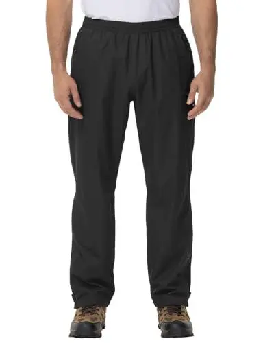 Produktbild: YSENTO Herren Regenhose Wasserdicht Outdoorhose Wanderhose Leichte Atmungsaktiv Trekkinghose Fahrradhose(Schwarz,L)