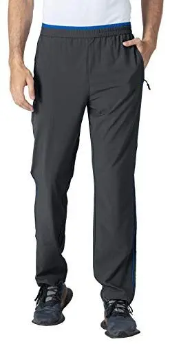 Produktbild: YSENTO Herren Traininghose Jogginghose Leicht Sporthose Lang Schnell Trocknend Sporthose Running Fitnesshose mit Taschen(Dunkelgrau,XXL)