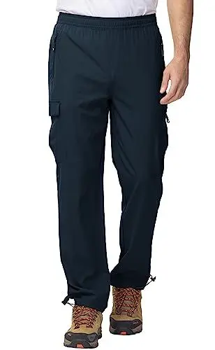 Produktbild: YSENTO Herren Wanderhose Outdoorhose Trekkinghose Sommer Leichte Atmungsaktiv Schnell Trockend Funktionshose Wasserdicht(Marine,XL)