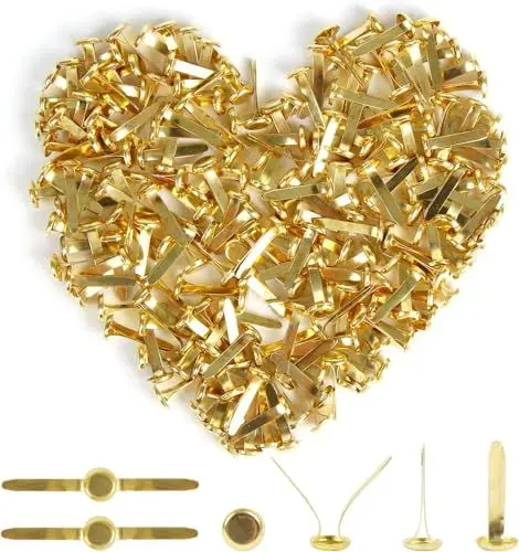 Produktbild: YSTrillion 100 Stück Mini Brads,Goldfarbene Spaltnadeln,Musterbeutelklammern für Schule,Büro,Scrapbooking Kunsthandwerk,Kunst,Handwerk,DIY-Zubehör(Gold)