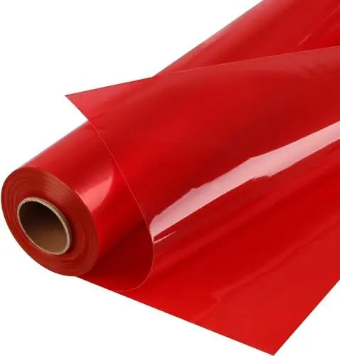 Produktbild: YSTrillion Cellophan Geschenkpapier Rolle,30M x 40CM Rot Transparent Zellophanrolle Zellophan Rolle für Geschenkkörbe,Floristen,Snack,Blumenstrauß,Obst,Kunst,Party
