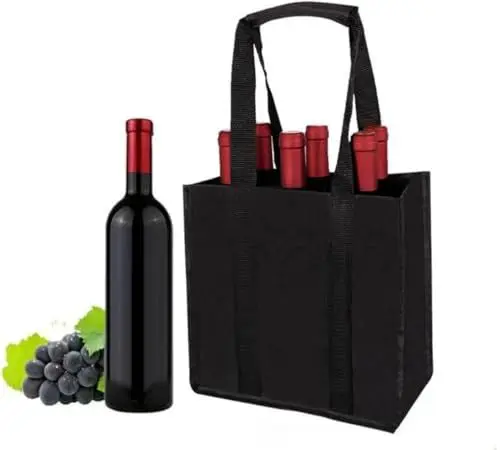 Produktbild: YSTrillion Flaschenträger 6 Flaschen,Tragetasche mit Trennwänden für Flaschen,Flaschenkorb,Männerhandtasche Bier,Wiederverwendbare Getränketasche,Bierträger für Getränke,Bier,Wein,Champagner