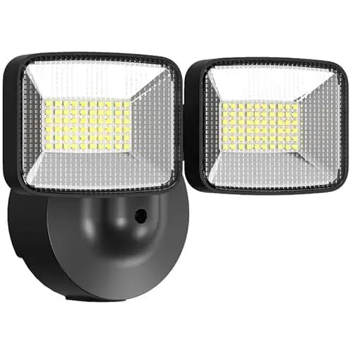 Produktbild: YTKIH LED Strahler Außen, 20W LED Scheinwerfer mit verstellbaren 2 Köpfen, IP65 Wasserdichte, 2000LM Superhell Led Fluter 5000K Kaltweiß Außenstrahler für Hinterhof, Garage, Garten