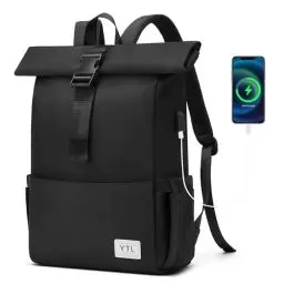Produktbild: YTL Rolltop Rucksack Damen & Herren,Leichte Rucksäck Wasserdichte Tasche Radfahrenrucksack Reiserucksack Schultasche Teenager Backpack Women Viel Fächer mit 15,6