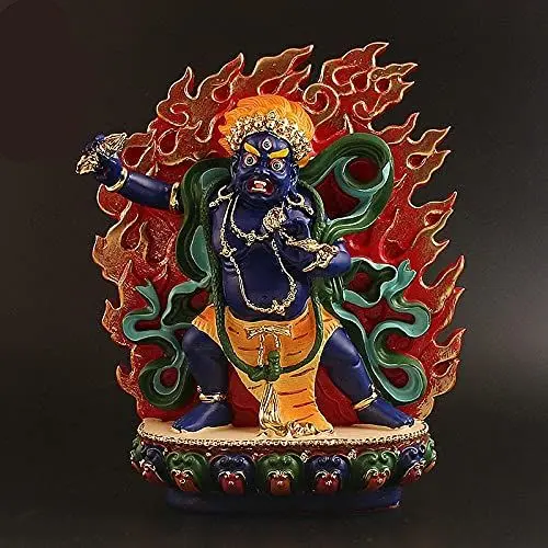 Produktbild: YTOOZ Große 20 cm große Vajrapani Bodhisattva Buddha Statuen tantrischen Buddhismus handbemalte Statuen des Berggottes Buddha Figur Neuheit Geschenk
