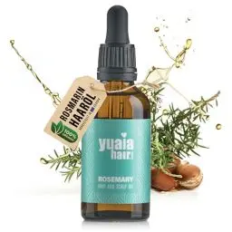 Produktbild: Yuaia Haircare Rosmarinöl (HOCHDOSIERT) Natürlicher Haar-Booster Haarwachstum beschleunigen - 100% naturreines Rosmarin Kopfhaut öl und Haaröl | Dermatologisch getestet - Rosmarinöl Haare