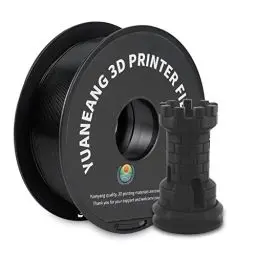 Produktbild: YUANEANG 3D-Drucker-Filament, 3D-PLA-Filament, 3D-Druck, PLA-Filament 1,75 mm 1 kg, PLA (2,2 Pfund) Spule (schwarz)