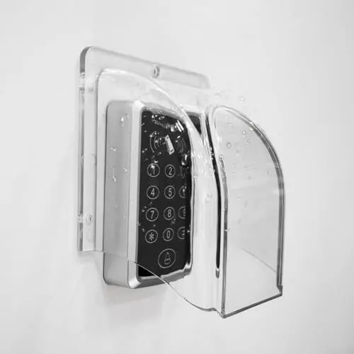 Produktbild: YUANGANG Regenschutz aus Kunststoff für Video-Türklingelschalter, wasserdicht, widerstandsfähig, Schutzschild, Video-Türklingeln, 140 x 125 x 83 mm