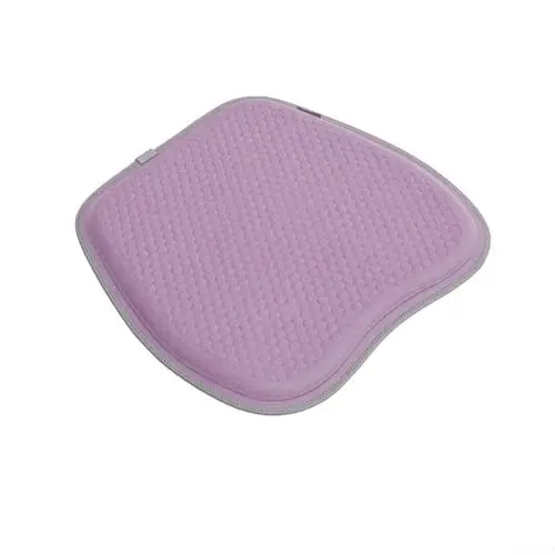 Produktbild: YUANGANG Sommer-Kühlgel, Gelee, quadratisches Kissen, atmungsaktiv, kühlend, Auto, Einzelchip-Kühlkissen, weiches Sitzkissen, Gelkissen (lila)