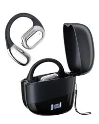 Produktbild: YUANJ Open Ear Kopfhörer Bluetooth, Ultra-Komfortables Bluetooth Kopfhörer Sport mit Digitalem Display und Ladecase, Kopfhörer Kabellos Bluetooth Sport für Laufen, Radfahren, Duales Mikrofon