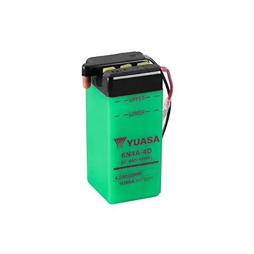 Produktbild: YUASA BATTERIE 6N4A-4D offen ohne Saeure, 57x131x61 mm