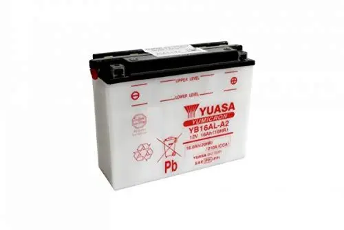 Produktbild: YUASA BATTERIE YB16AL-A2 offen ohne Saeure, 207 mm x 71.5 mm x 164 mm