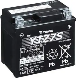 Produktbild: YUASA BATTERIE YTZ7S AGM geschlossen