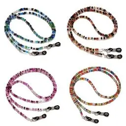Produktbild: YUDAWN Brillenkette Perlen, 4 Stück Brillen Kette Sonnenbrillen Kette Lesebrillenbänder Bunte Brillenschnur Damen Maskenkette Brille Riemen für Brillenzubehör