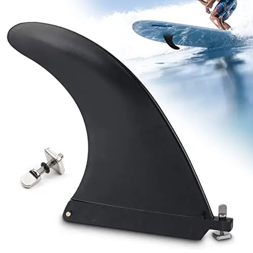 Produktbild: yuejuhe Abnehmbare Surfboard Finne, Universelle Nylon SUP Flossen mit Schrauben für Surfboards, Longboards und Stand-up Paddleboards (Schwarz)