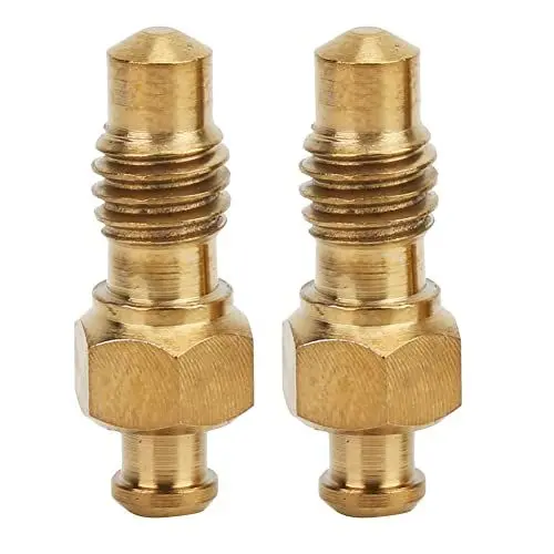 Produktbild: Yuezhongoo 2 Stück Titan-Entlüftungsschrauben für Scheibenbremsen, Entlüftungsschrauben-Set für Entlüftungsgelenke für Mountainbike-Rennrad-Zubehör (Gold)