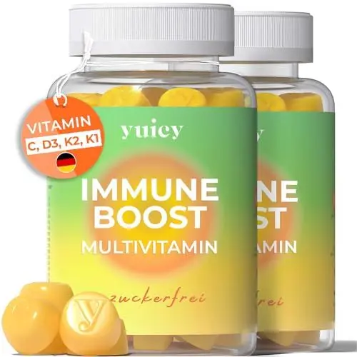 Produktbild: Hochdosierte Vitamin Gummibärchen - Leckere Multivitamin Gummies mit essentiellen Vitaminen (C, D3, E, A) & Mineralien - Vitamin Gummies für Erwachsene - Vitamin Bärchen fürs Immunsystem - 120 Gummies