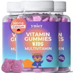 Produktbild: yuicy® Vitamin Gummibärchen für Kinder - Hochdosierte Kinder Vitamine - Leckere Multivitamin Gummies – Stärken das Immunsystem der Kids - Weiche Vitamine für Kinder ab 2 Jahre. (180 Stück)