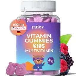 Produktbild: yuicy® Vitamin Gummibärchen für Kinder - Hochdosierte Kinder Vitamine - Leckere Multivitamin Gummies – Stärken das Immunsystem der Kids - Weiche Vitamine für Kinder ab 2 Jahre. (60 Stück)