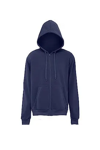 Produktbild: Yuka Men's Herren-Strick-Hoodie mit Reißverschluss Polyester Marine Größe L Hooded Sweatshirt, L
